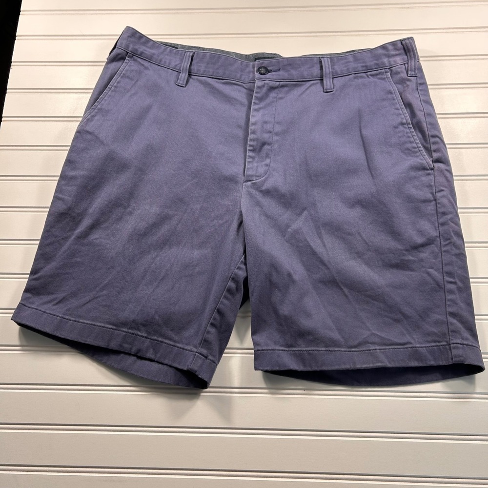 Nautica Deckshort Classic Fit Shorts Mens 36 (FITS 38) Slate Blue Purple Stretch